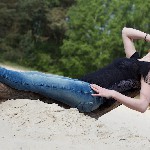 Manon van Lith, eerste shoot op zandverstuiving Rosmalen