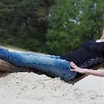 Manon van Lith, eerste shoot op zandverstuiving Rosmalen