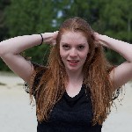 Manon van Lith, eerste shoot op zandverstuiving Rosmalen