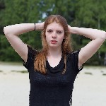Manon van Lith, eerste shoot op zandverstuiving Rosmalen