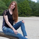 Manon van Lith, eerste shoot op zandverstuiving Rosmalen