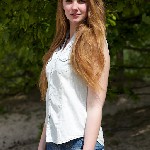 Manon van L, shoot op zandverstuiving Rosmalen