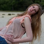 Manon van Lith, eerste shoot op zandverstuiving Rosmalen