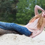 Manon van Lith, eerste shoot op zandverstuiving Rosmalen